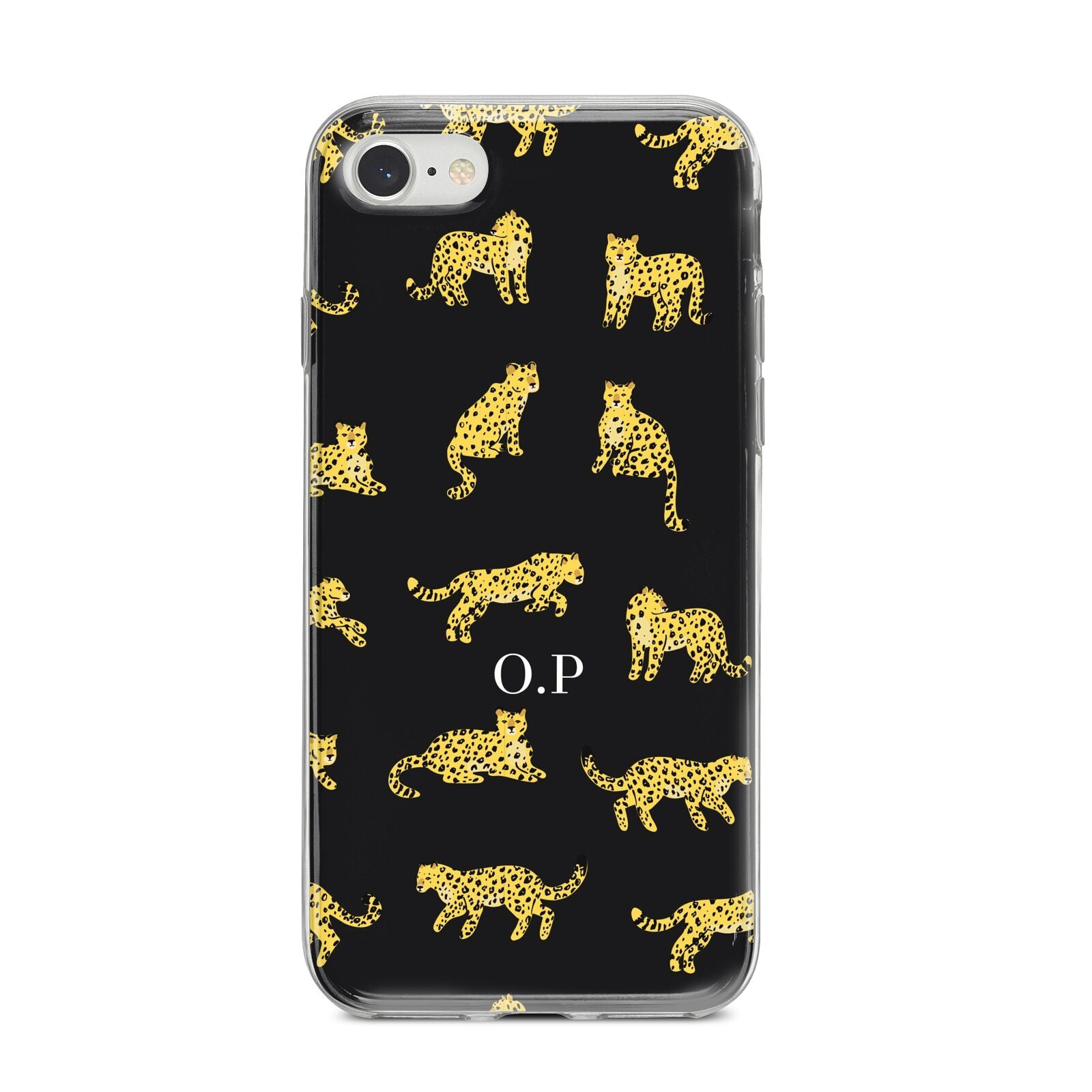 Prowling Leopard iPhone 8 Bumper Case on Silver iPhone