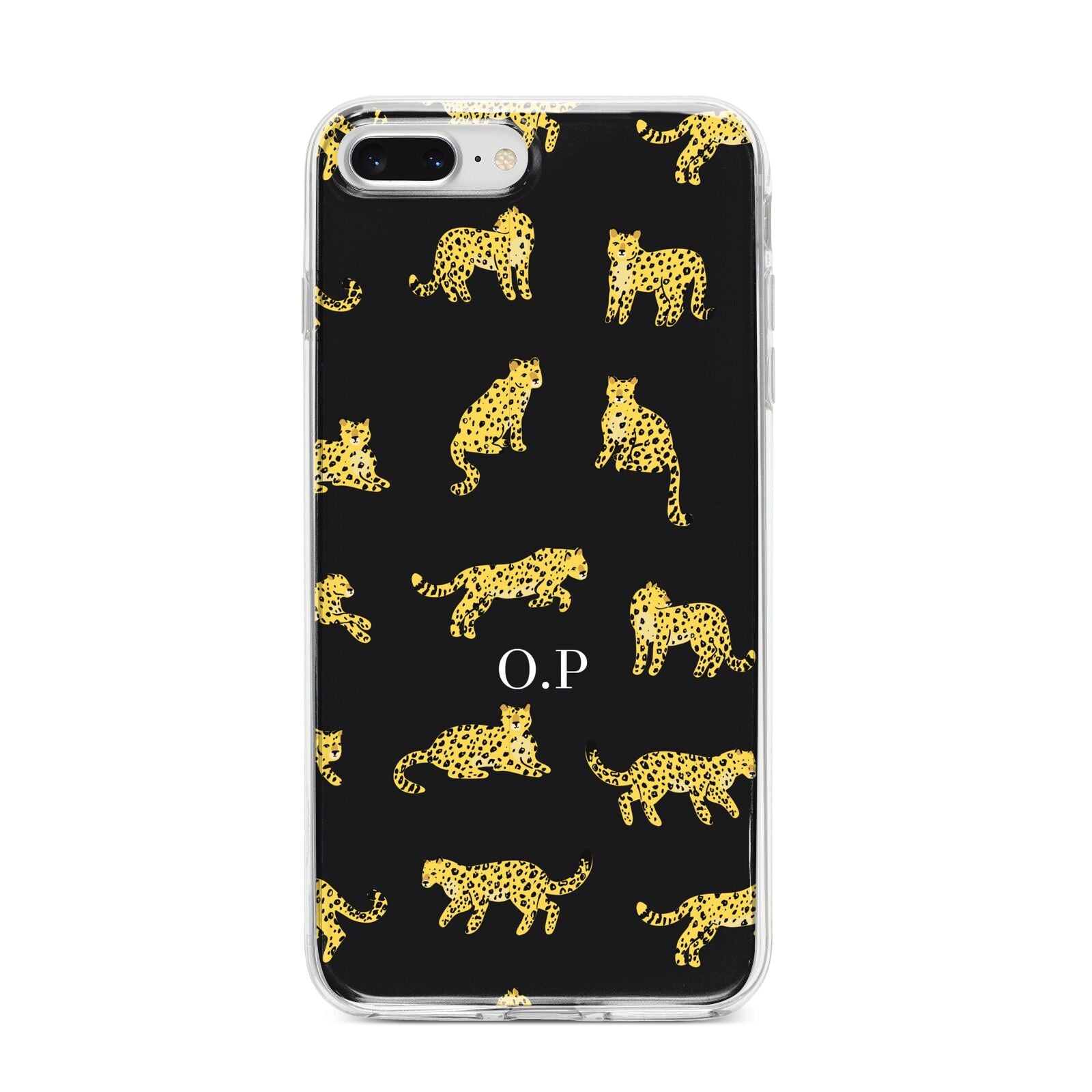Prowling Leopard iPhone 8 Plus Bumper Case on Silver iPhone