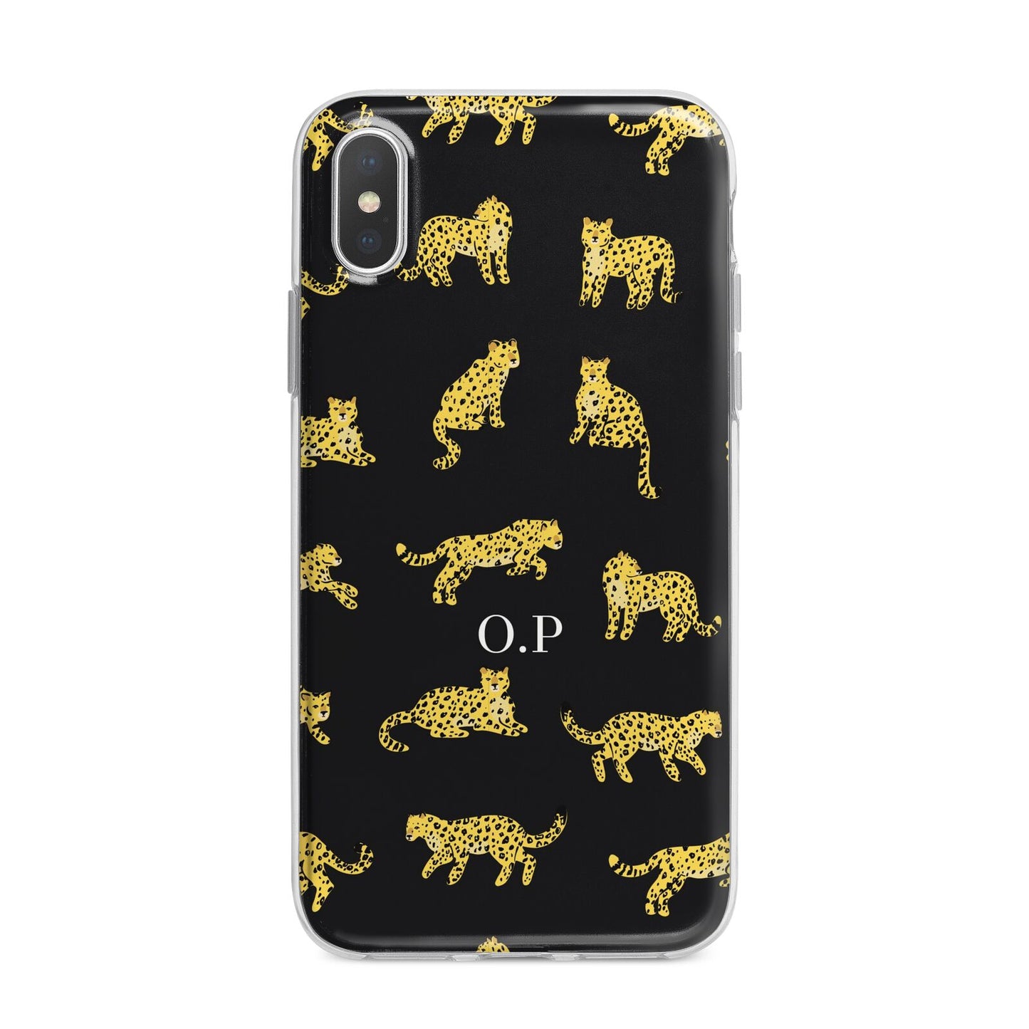 Prowling Leopard iPhone X Bumper Case on Silver iPhone Alternative Image 1