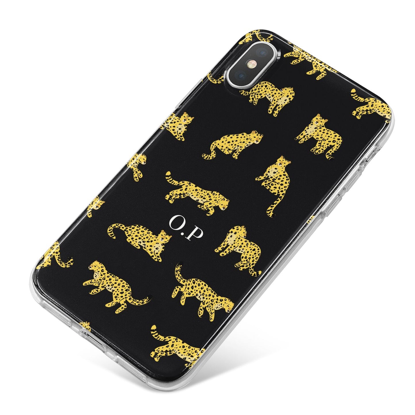 Prowling Leopard iPhone X Bumper Case on Silver iPhone