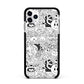 Psychedelic Cartoon Apple iPhone 11 Pro Max in Silver with Black Impact Case