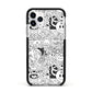 Psychedelic Cartoon Apple iPhone 11 Pro in Silver with Black Impact Case