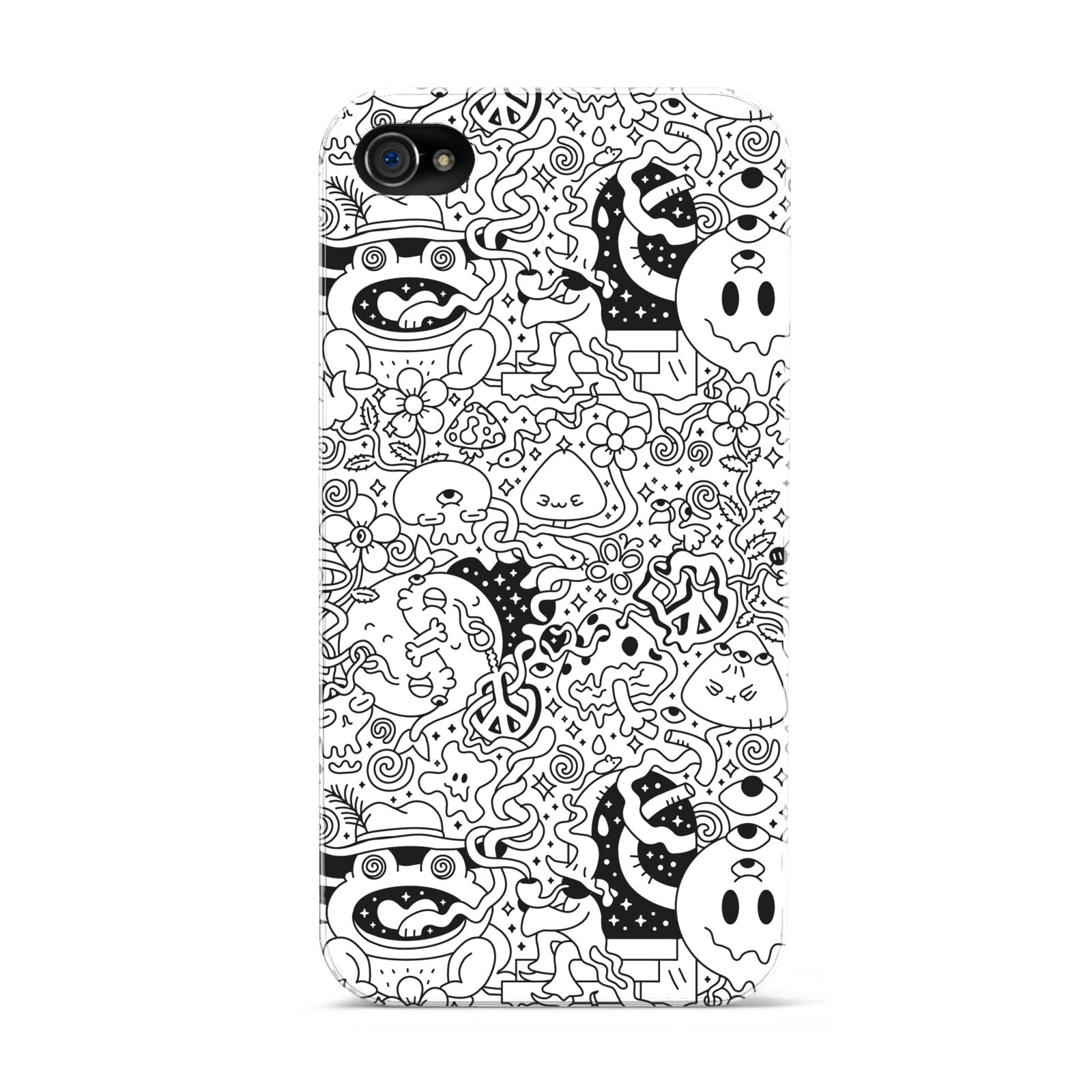 Psychedelic Cartoon Apple iPhone 4s Case