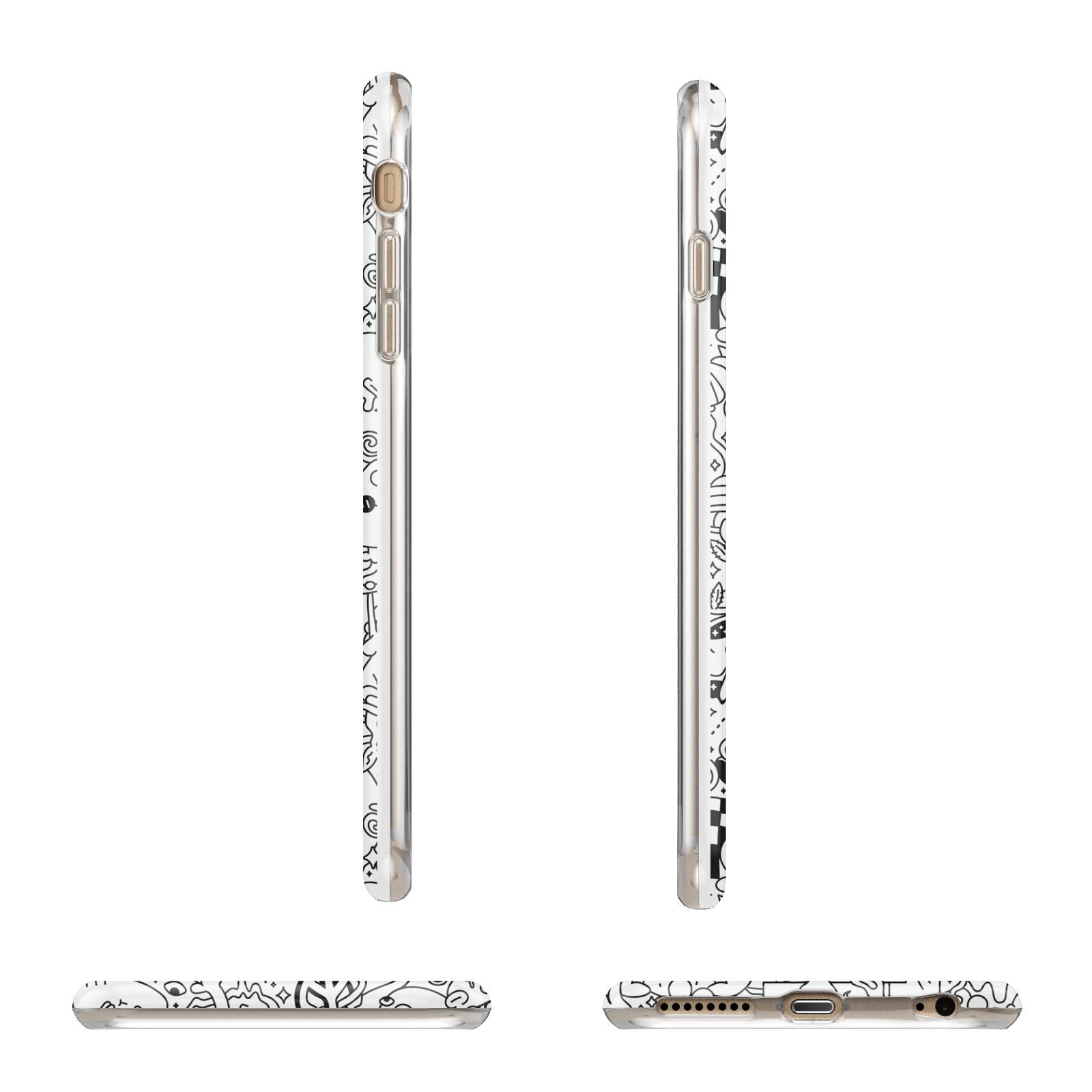 Psychedelic Cartoon Apple iPhone 6 Plus 3D Wrap Tough Case Alternative Image Angles