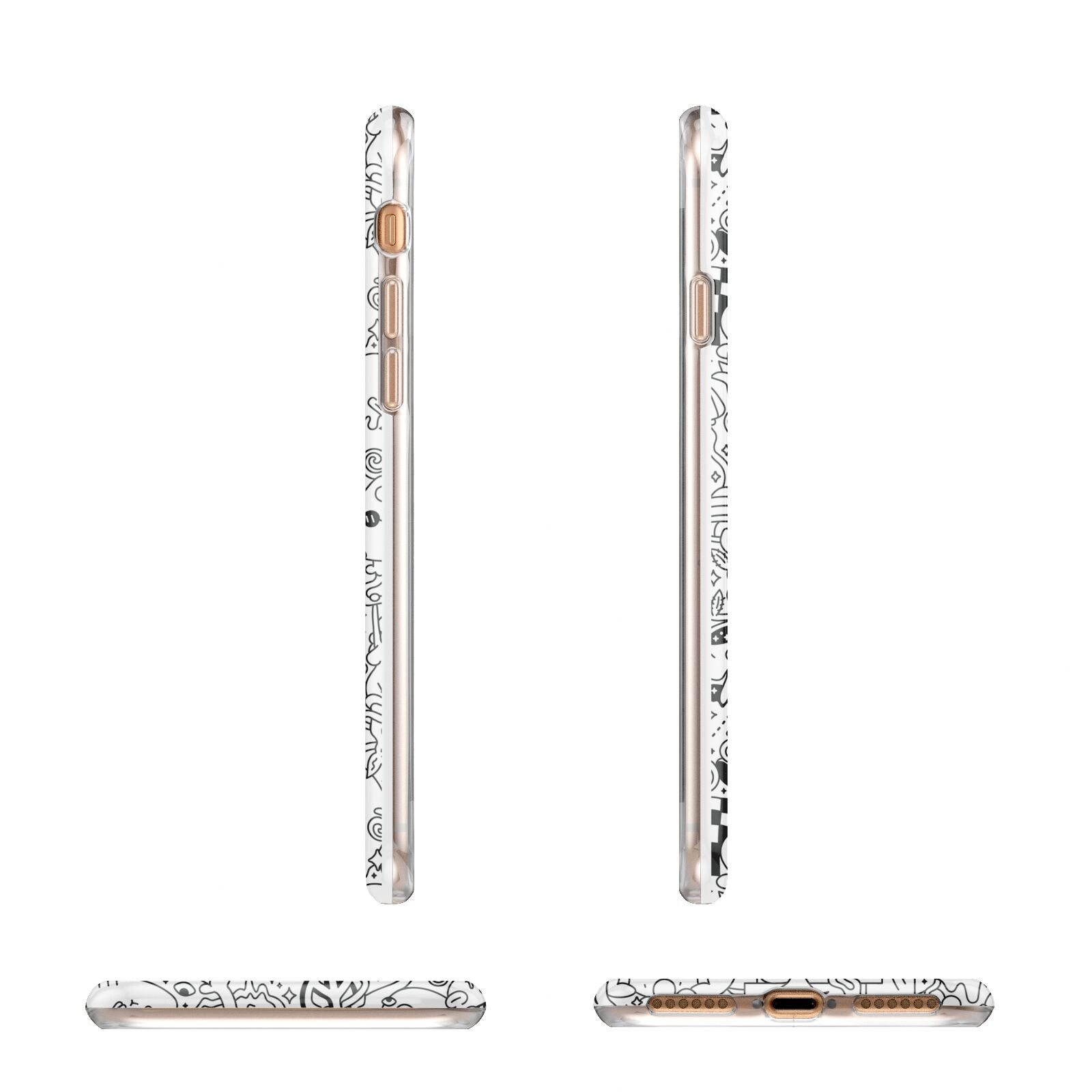 Psychedelic Cartoon Apple iPhone 7 8 3D Wrap Tough Case Alternative Image Angles