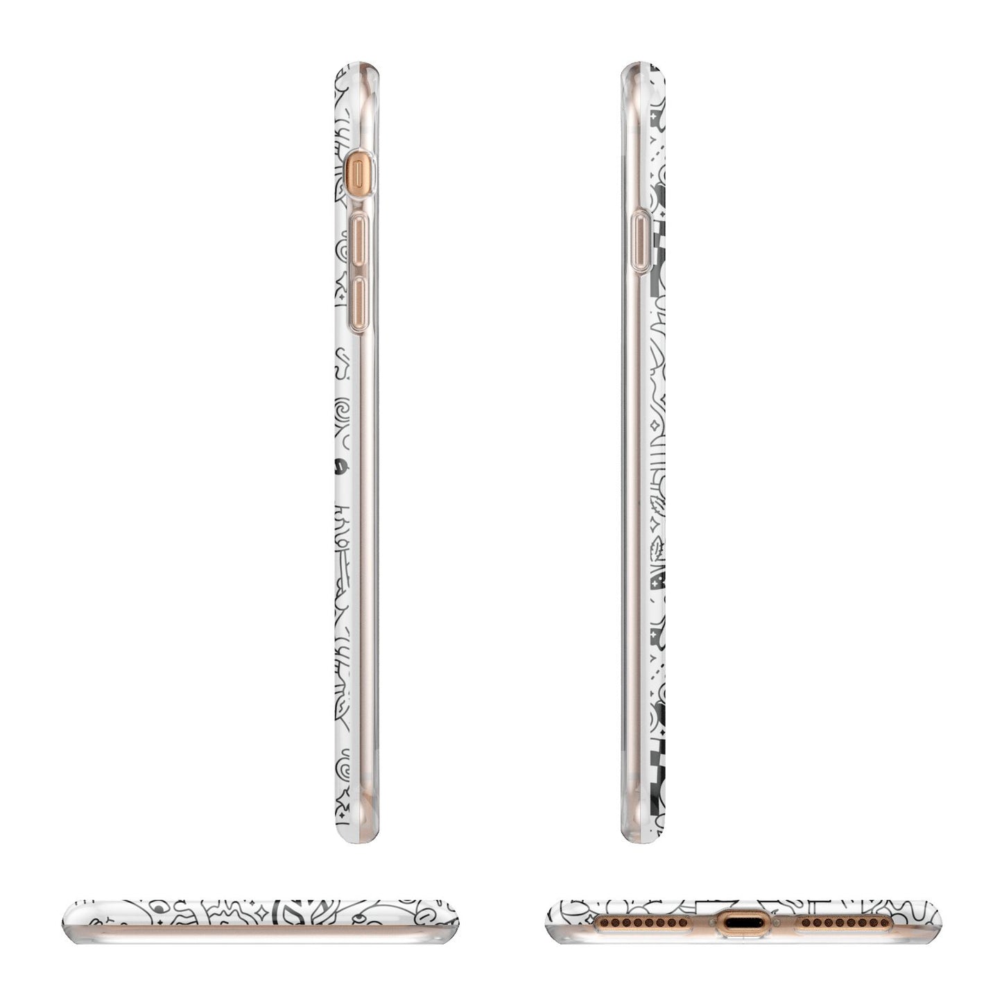 Psychedelic Cartoon Apple iPhone 7 8 Plus 3D Wrap Tough Case Alternative Image Angles