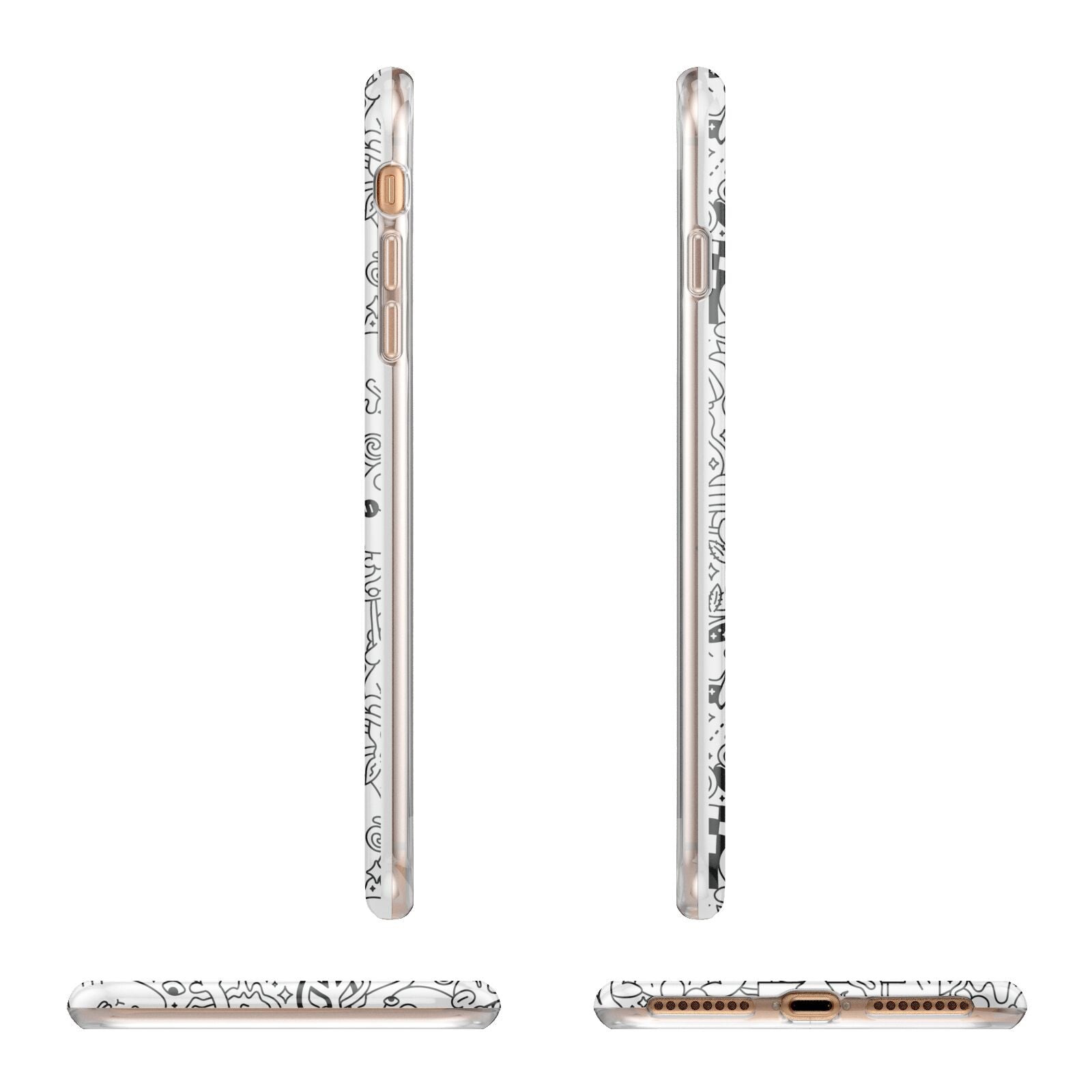 Psychedelic Cartoon Apple iPhone 7 8 Plus 3D Wrap Tough Case Alternative Image Angles