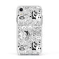 Psychedelic Cartoon Apple iPhone XR Impact Case White Edge on Silver Phone