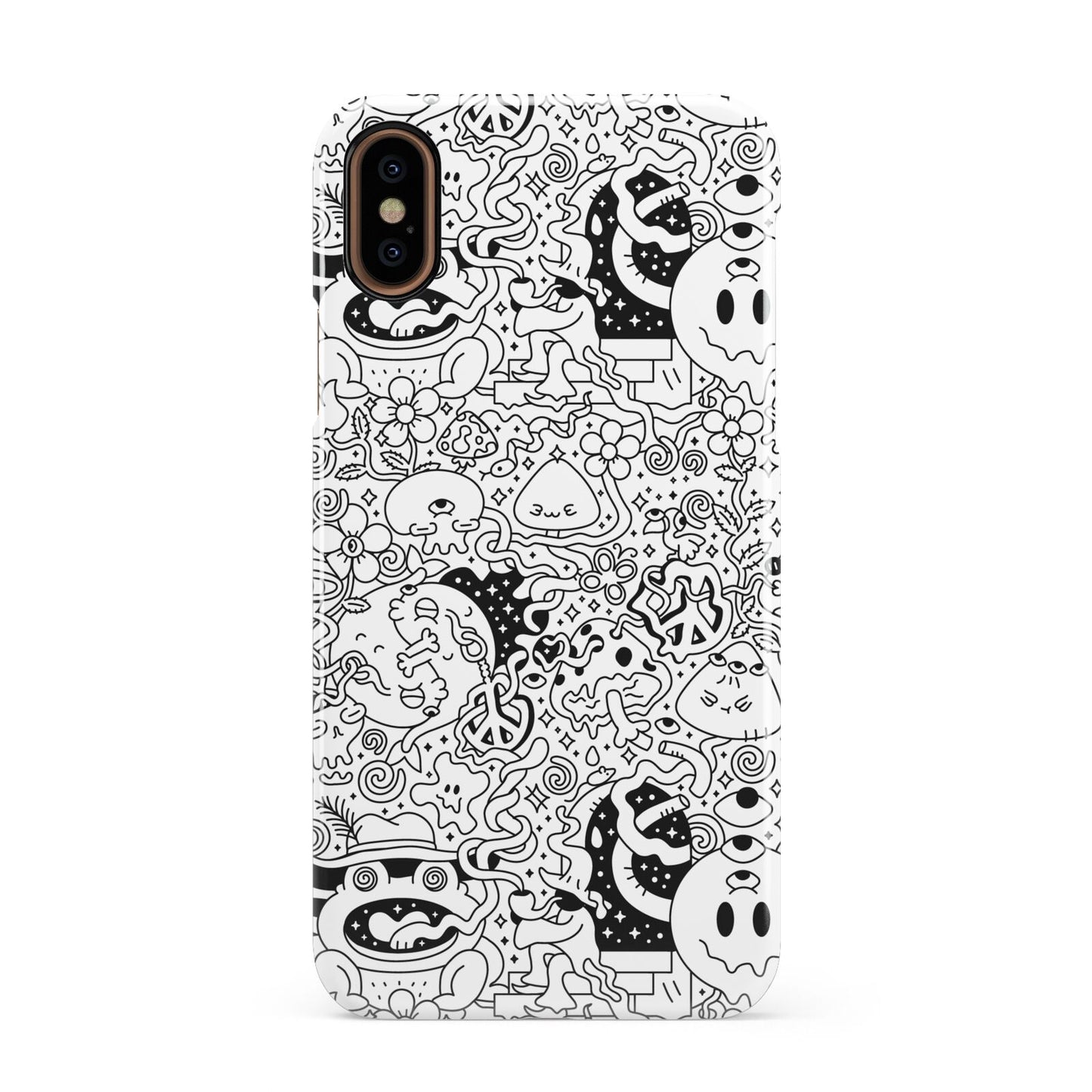 Psychedelic Cartoon Apple iPhone XS 3D Snap Case
