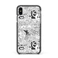 Psychedelic Cartoon Apple iPhone Xs Max Impact Case Black Edge on Black Phone