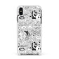 Psychedelic Cartoon Apple iPhone Xs Max Impact Case White Edge on Black Phone