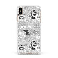 Psychedelic Cartoon Apple iPhone Xs Max Impact Case White Edge on Gold Phone