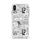 Psychedelic Cartoon Apple iPhone Xs Max Impact Case White Edge on Silver Phone
