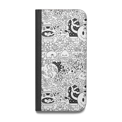 Psychedelic Cartoon Vegan Leather Flip iPhone Case