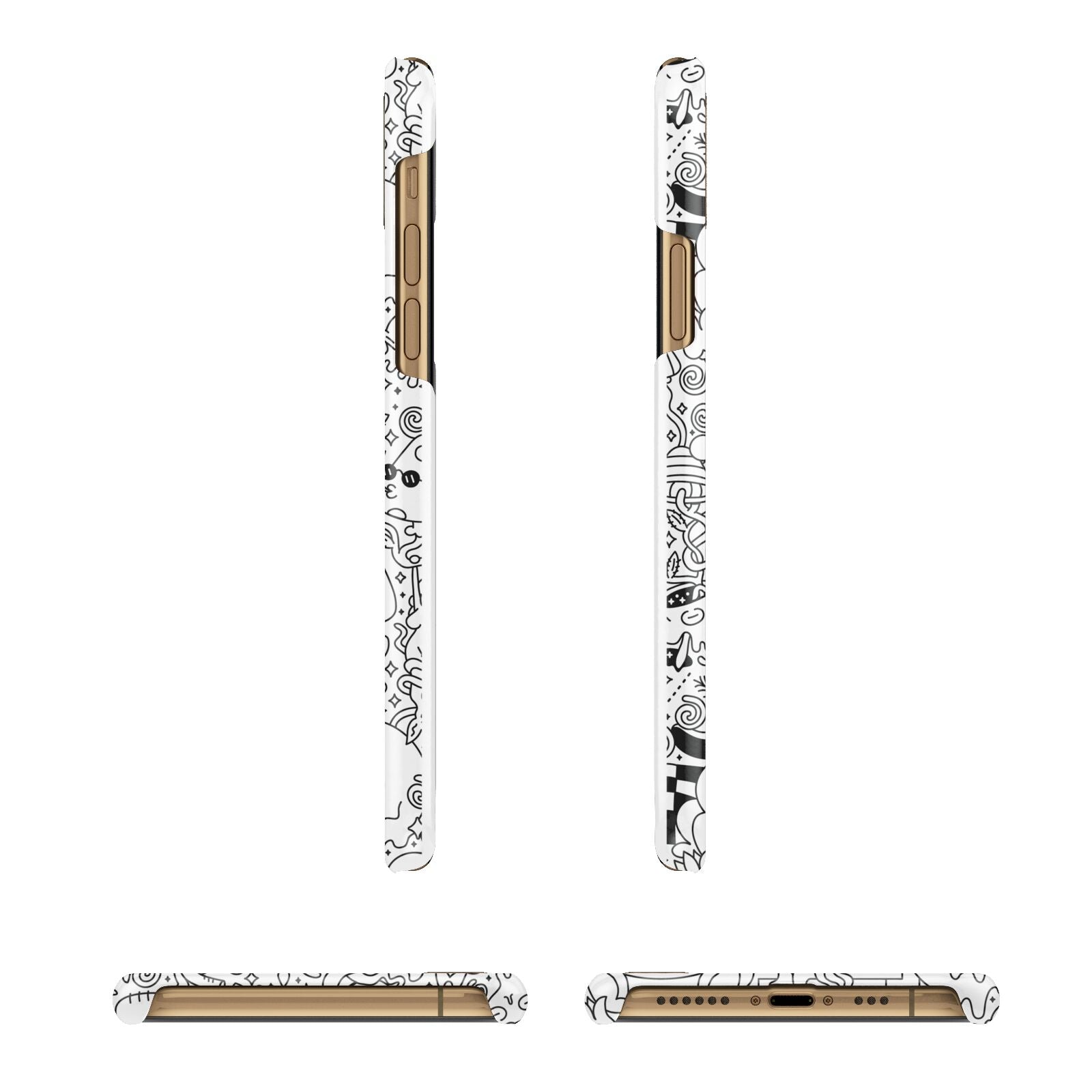 Psychedelic Cartoon iPhone 11 3D Snap Case Angle Images