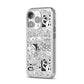 Psychedelic Cartoon iPhone 14 Pro Clear Tough Case Silver Angled Image