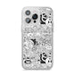 Psychedelic Cartoon iPhone 14 Pro Max Clear Tough Case Silver