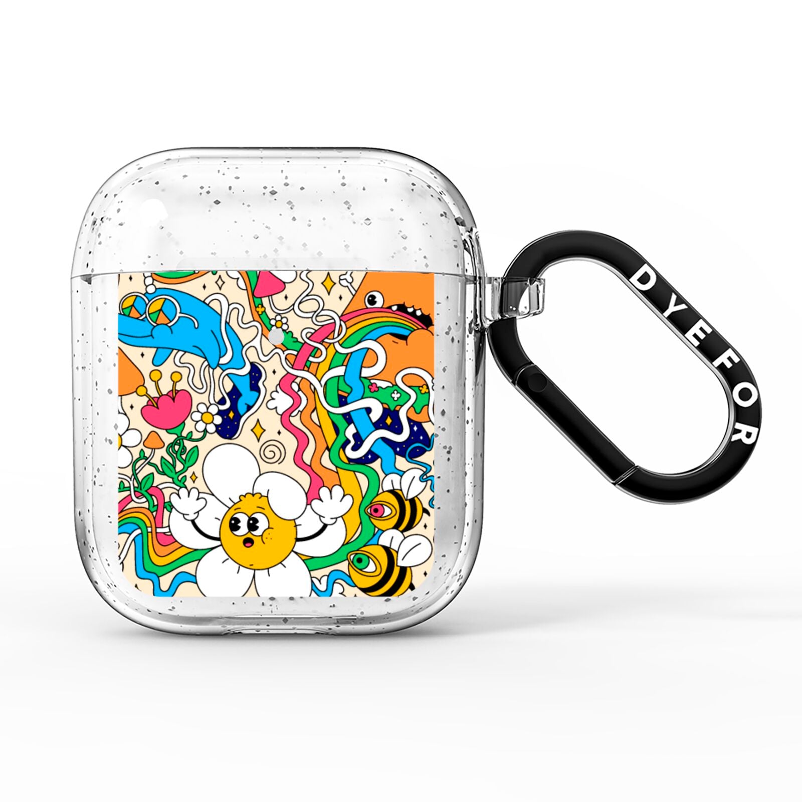 Psychedelic Trippy AirPods Glitter Case