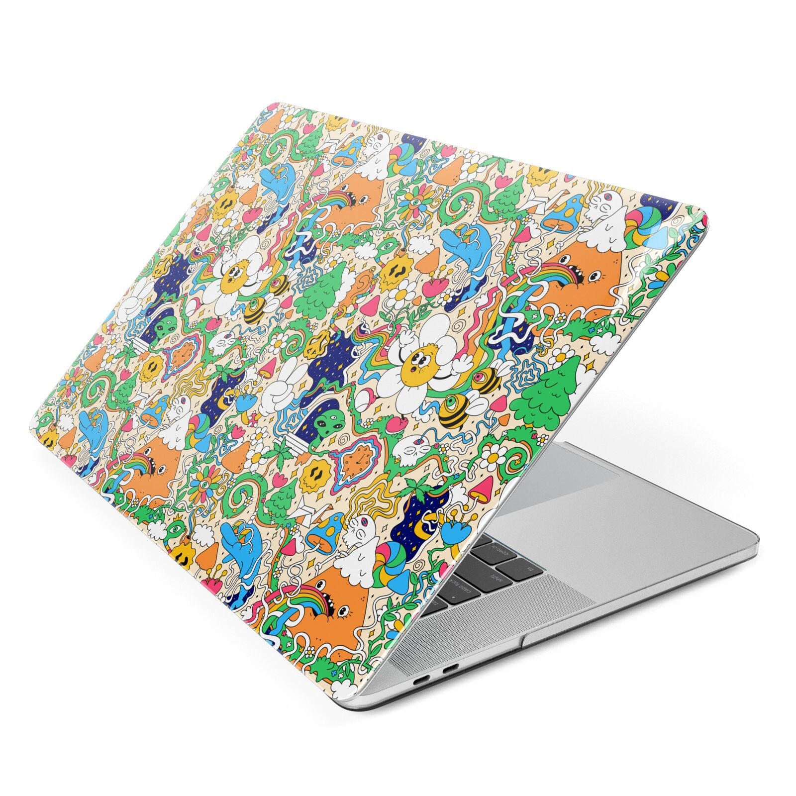 Psychedelic Trippy Apple MacBook Case Side View
