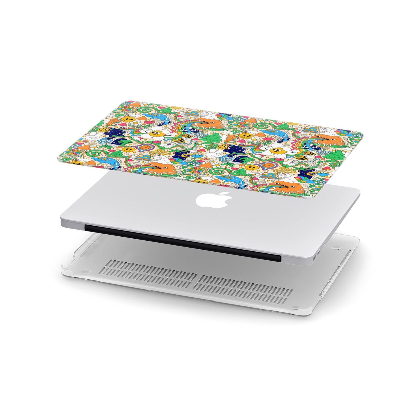 Psychedelic Trippy Apple MacBook Case in Detail