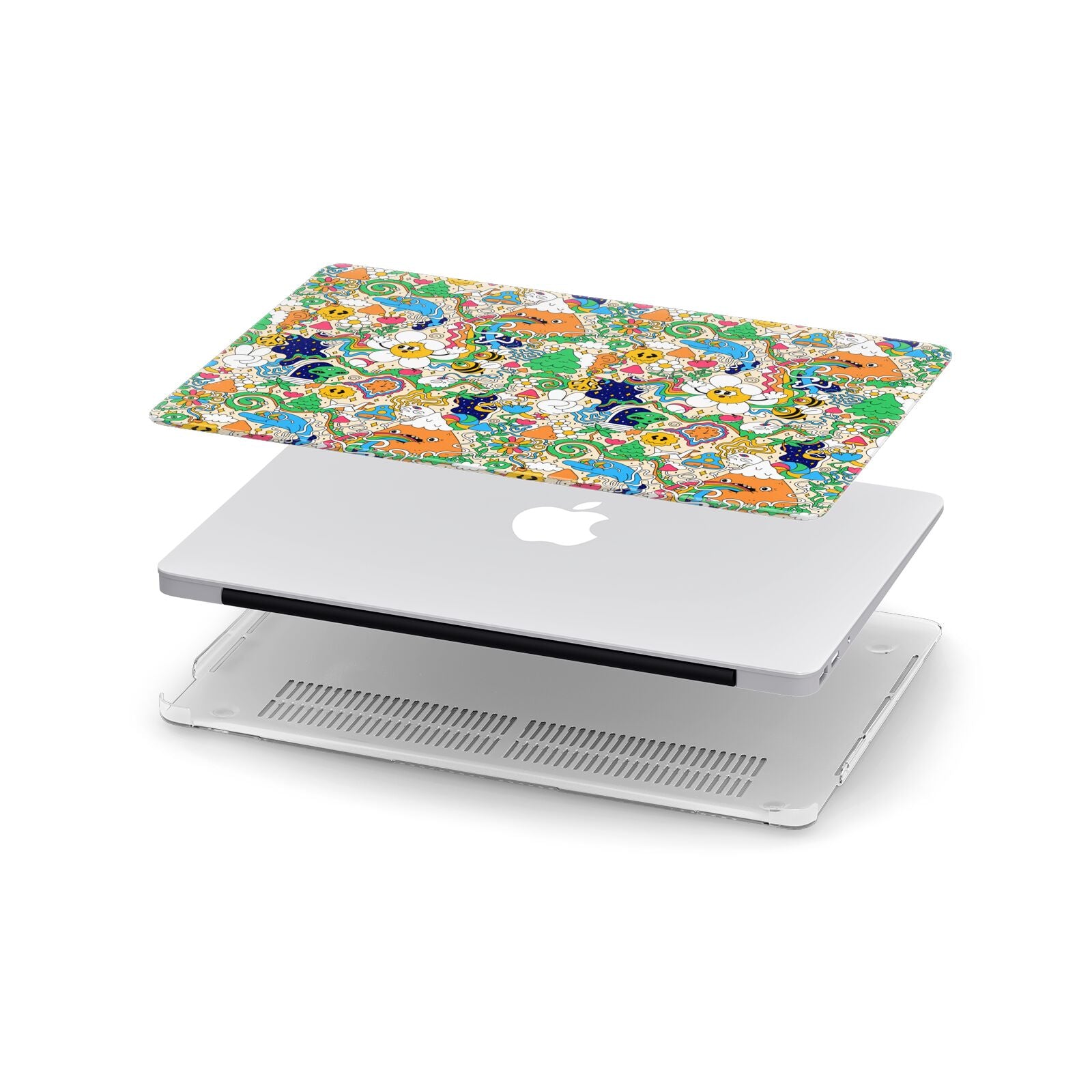 Psychedelic Trippy Apple MacBook Case in Detail