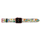 Psychedelic Trippy Apple Watch Strap Landscape Image Red Hardware