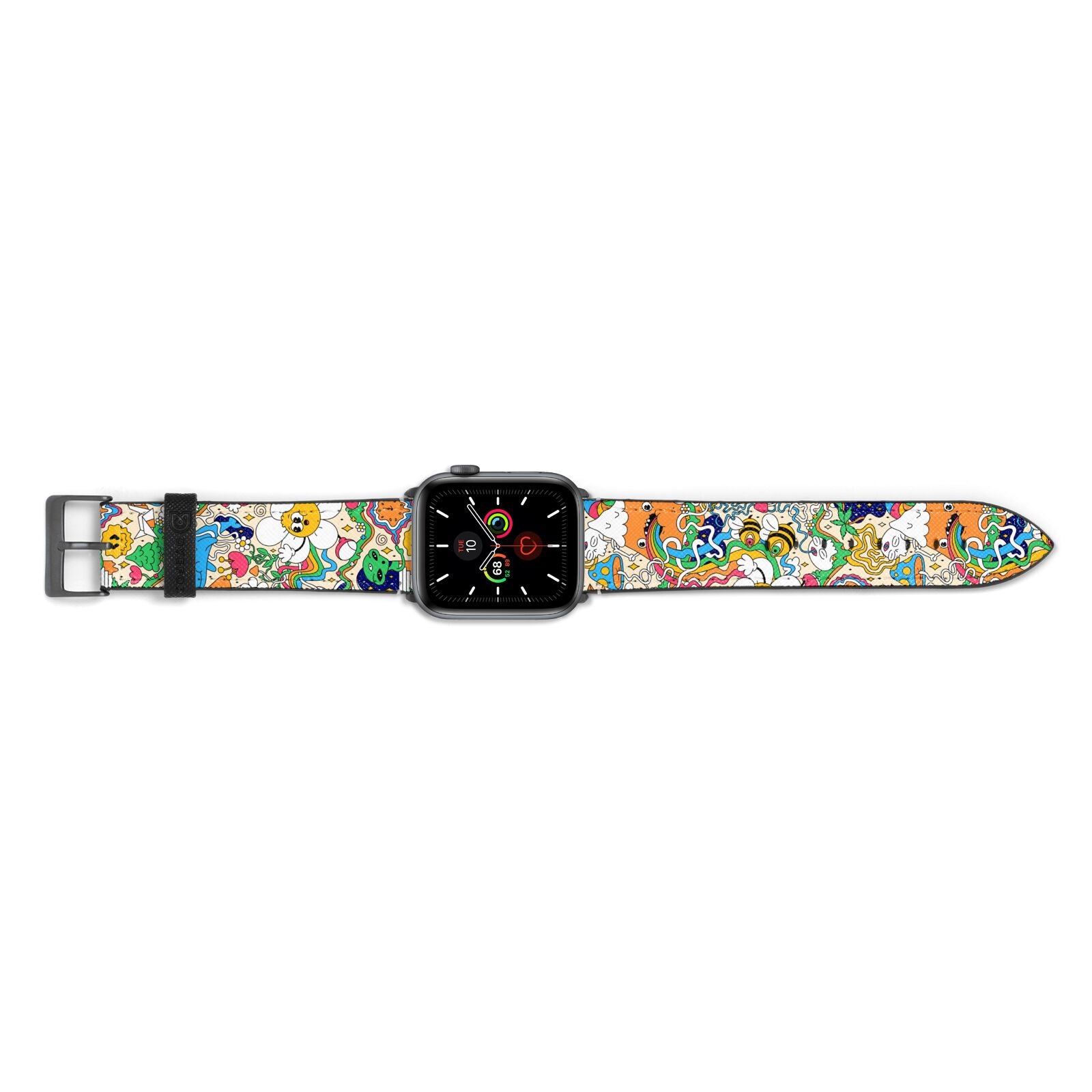 Psychedelic Trippy Apple Watch Strap Landscape Image Space Grey Hardware