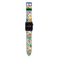 Psychedelic Trippy Apple Watch Strap with Blue Hardware