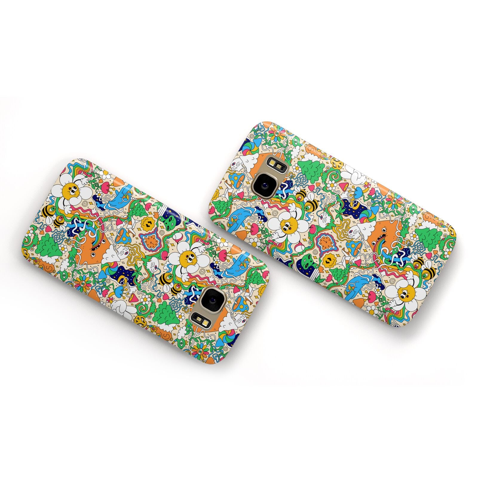 Psychedelic Trippy Samsung Galaxy Case Flat Overview