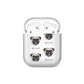 Pug Icon with Name AirPods Case