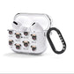 Pug Icon with Name AirPods Clear Case 3rd Gen Side Image