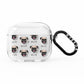 Pug Icon with Name AirPods Clear Case 3rd Gen