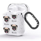 Pug Icon with Name AirPods Glitter Case Side Image