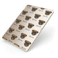 Pug Icon with Name Apple iPad Case on Gold iPad Side View