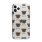 Pug Icon with Name Apple iPhone 11 Pro Max in Silver with Bumper Case