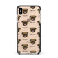 Pug Icon with Name Apple iPhone Xs Max Impact Case Black Edge on Gold Phone
