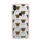 Pug Icon with Name Apple iPhone Xs Max Impact Case Pink Edge on Silver Phone