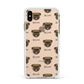Pug Icon with Name Apple iPhone Xs Max Impact Case White Edge on Gold Phone