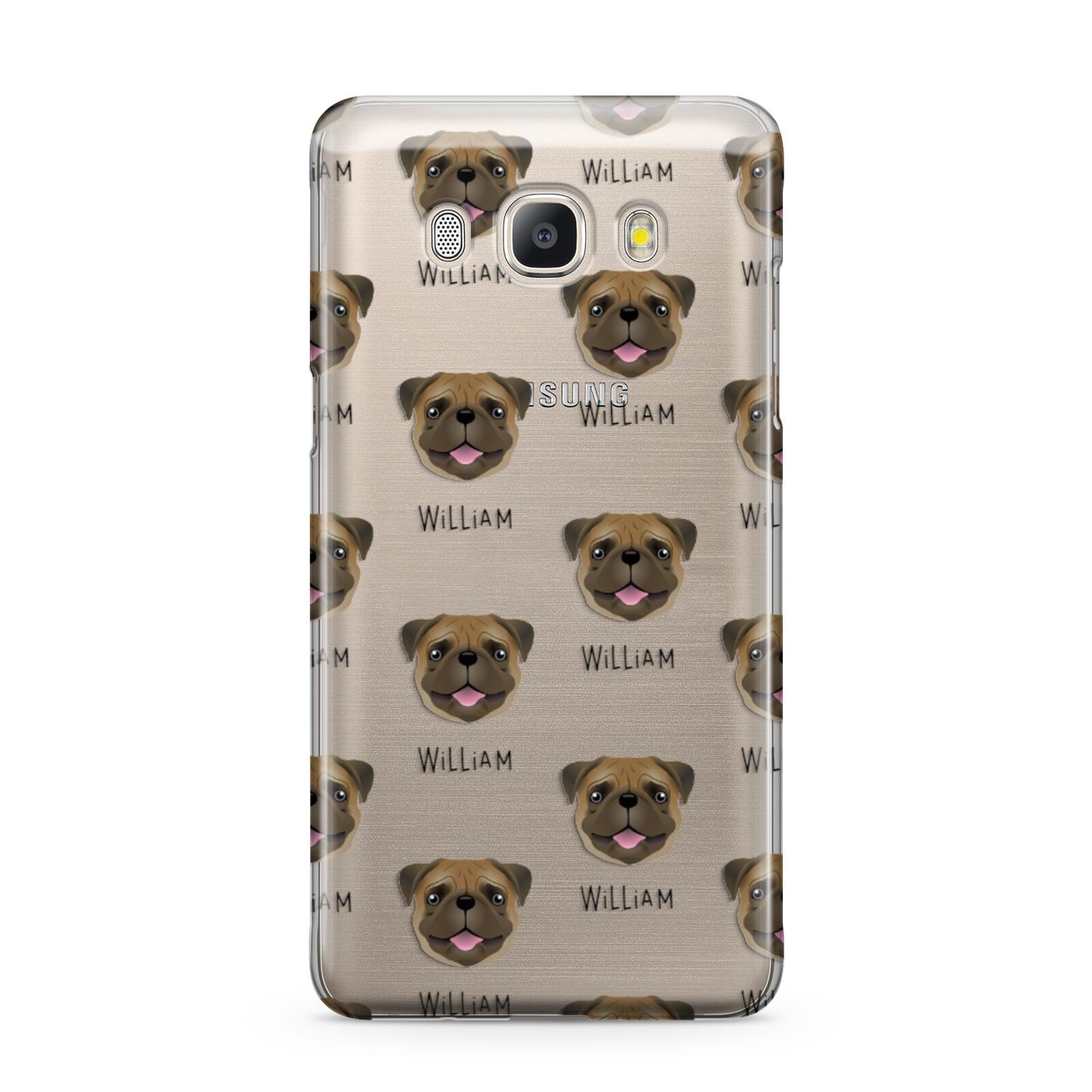 Pug Icon with Name Samsung Galaxy J5 2016 Case
