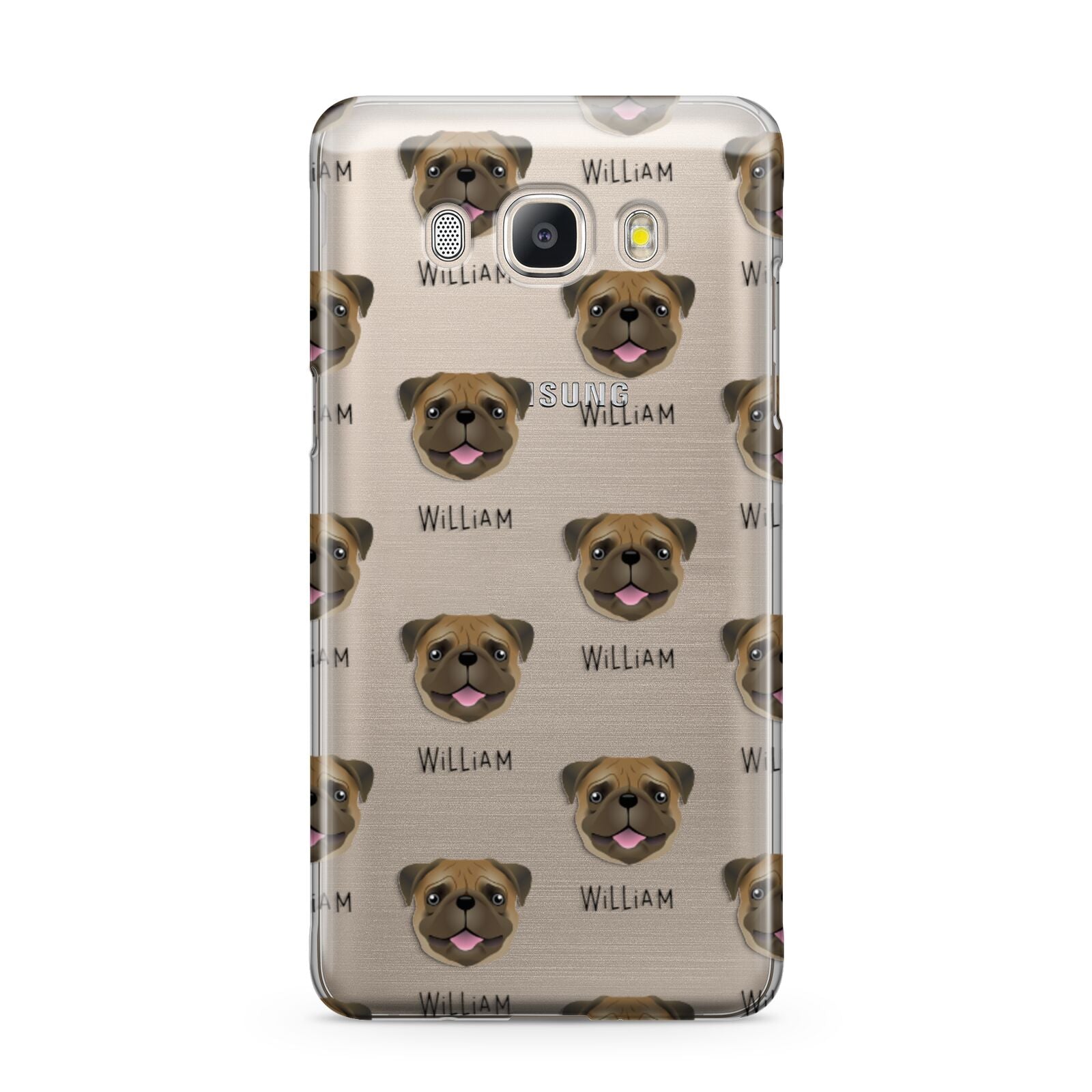Pug Icon with Name Samsung Galaxy J5 2016 Case