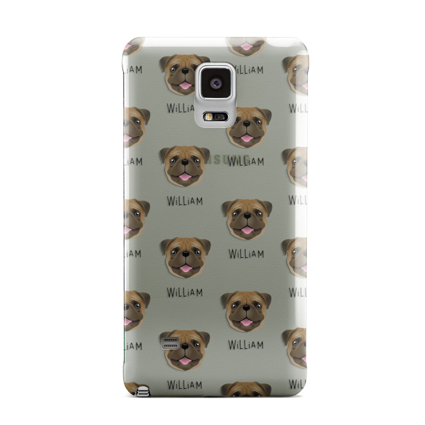Pug Icon with Name Samsung Galaxy Note 4 Case