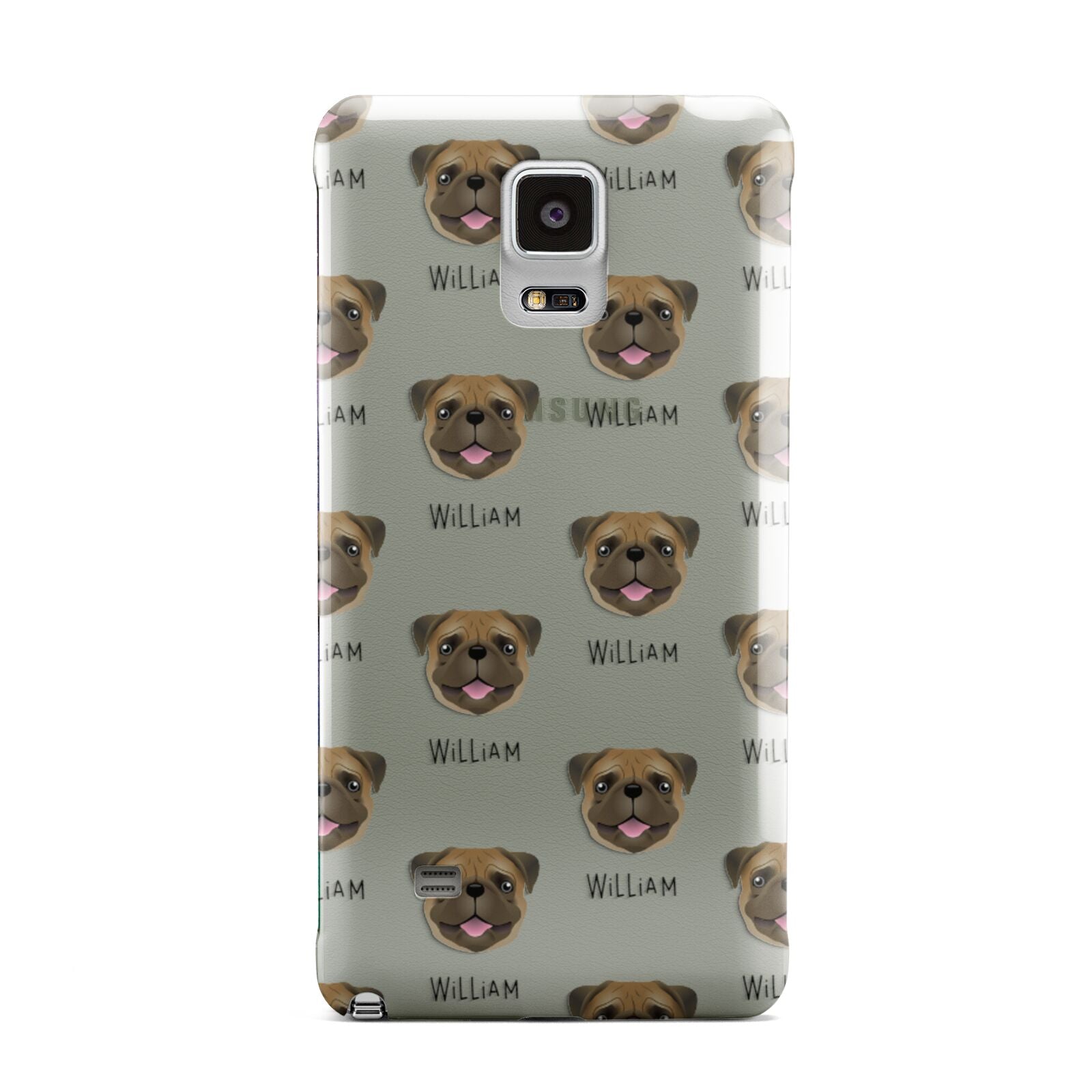 Pug Icon with Name Samsung Galaxy Note 4 Case