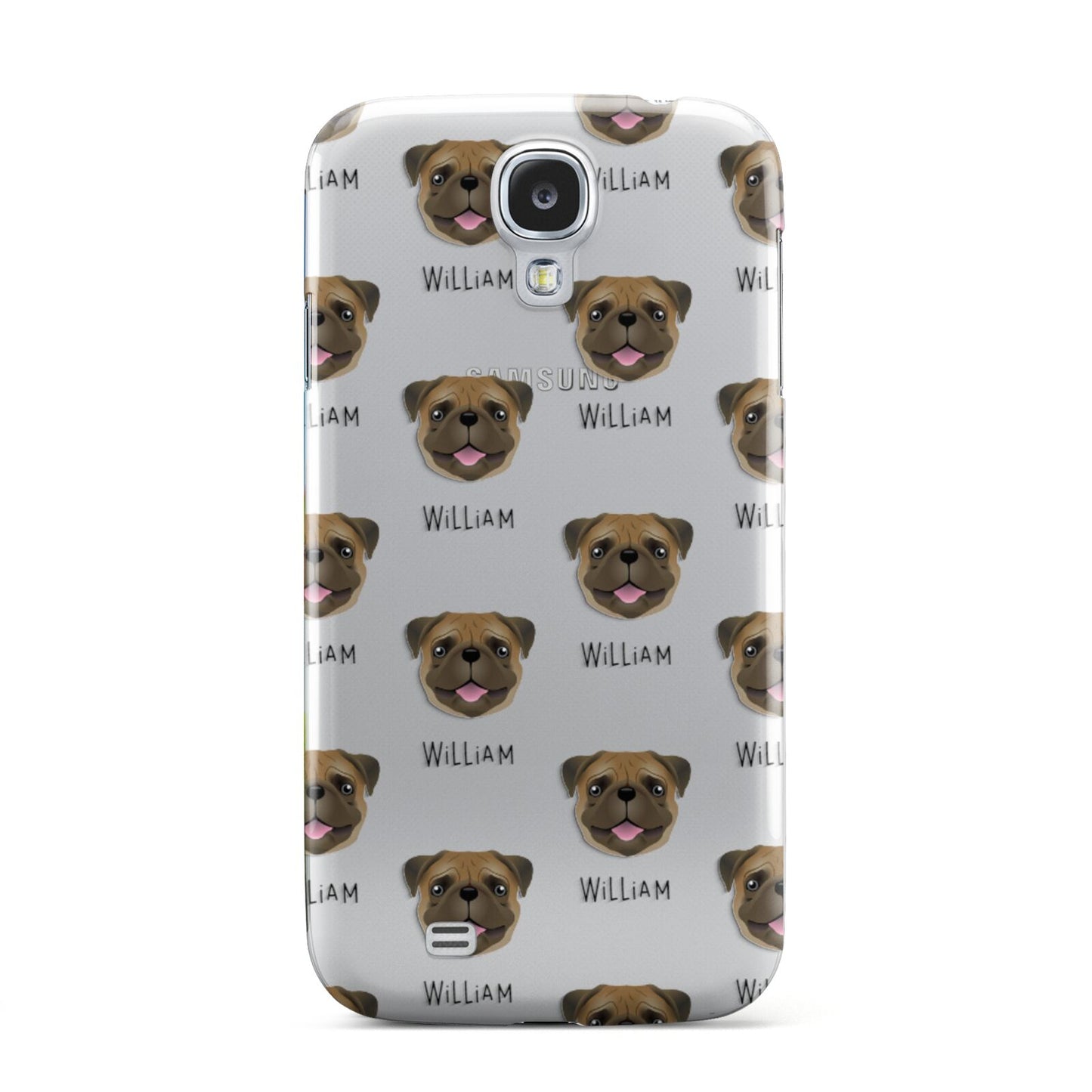 Pug Icon with Name Samsung Galaxy S4 Case