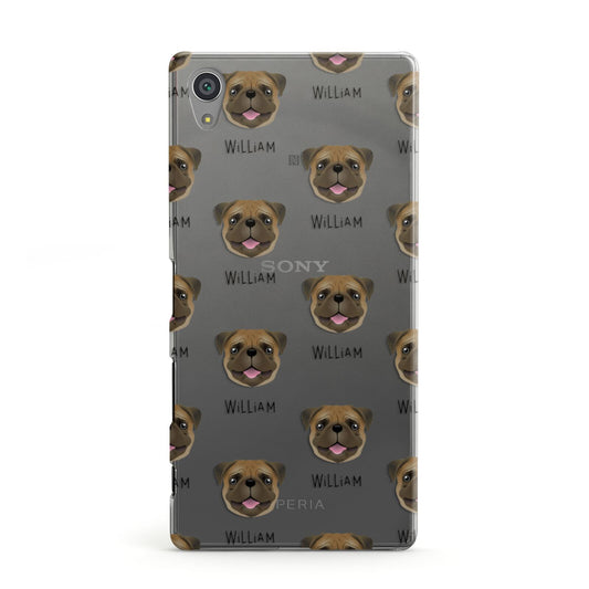 Pug Icon with Name Sony Xperia Case