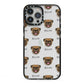 Pug Icon with Name iPhone 13 Pro Max Black Impact Case on Silver phone