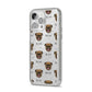 Pug Icon with Name iPhone 14 Pro Max Glitter Tough Case Silver Angled Image