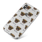 Pug Icon with Name iPhone X Bumper Case on Silver iPhone