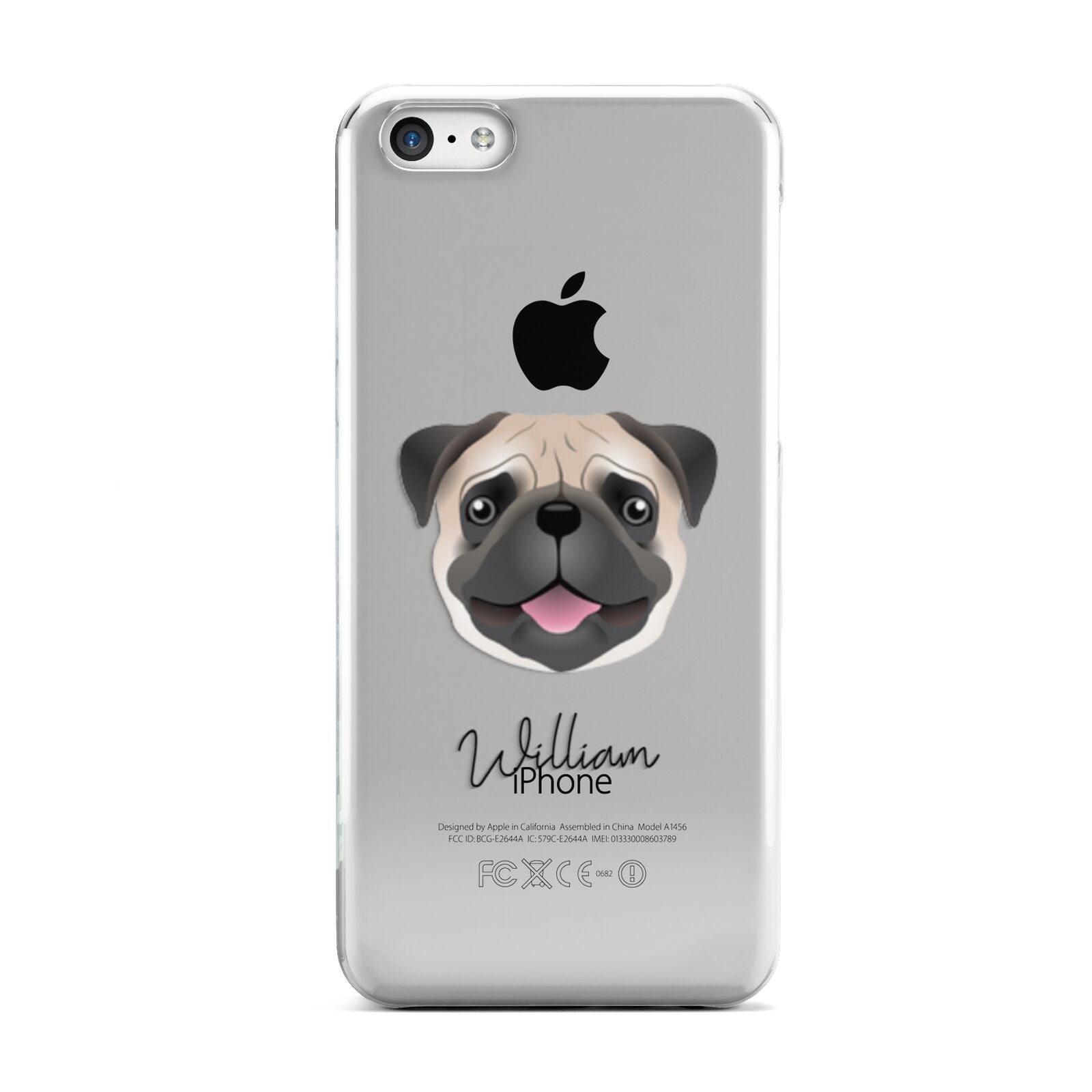 Pug Personalised Apple iPhone 5c Case