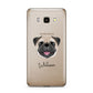 Pug Personalised Samsung Galaxy J7 2016 Case on gold phone