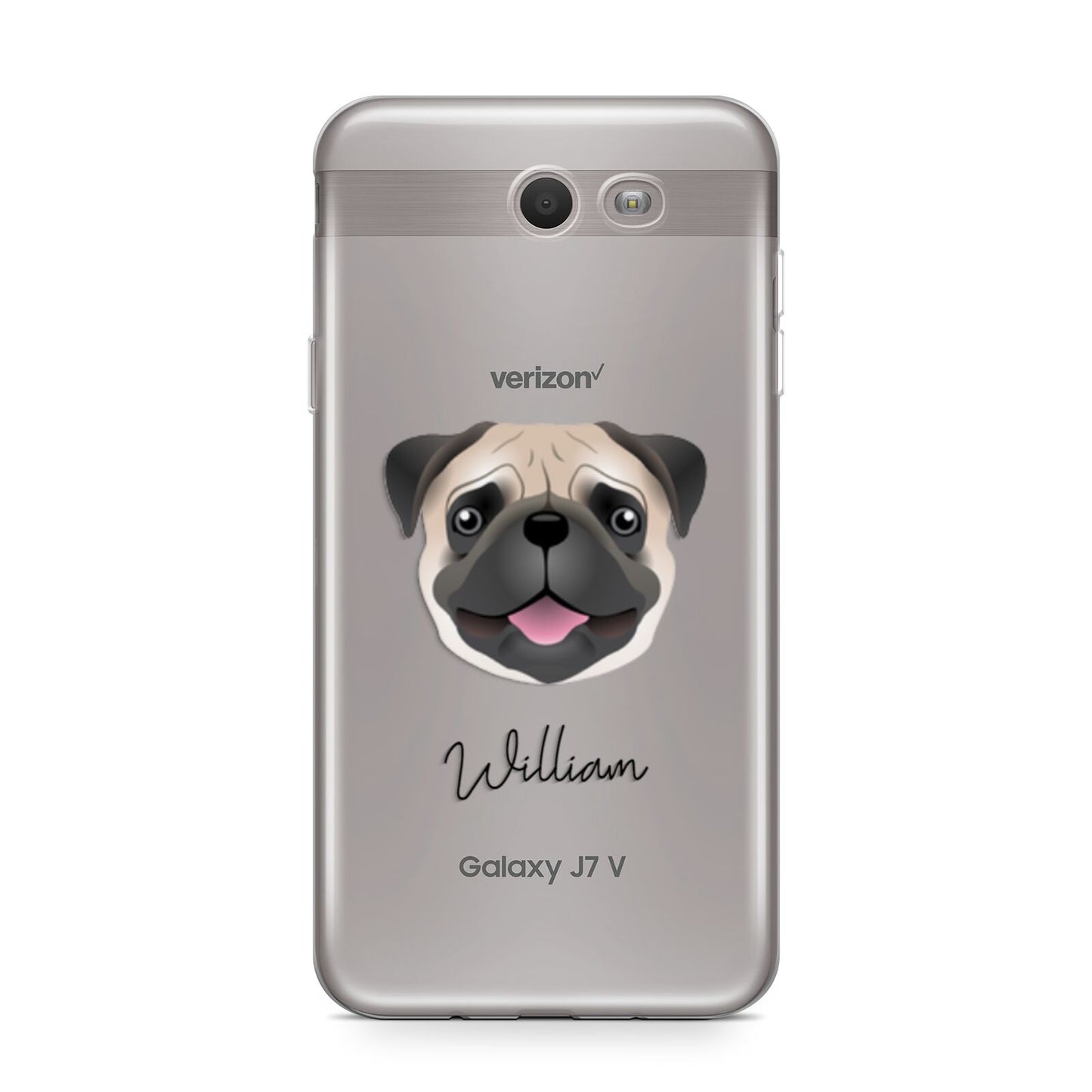 Pug Personalised Samsung Galaxy J7 2017 Case
